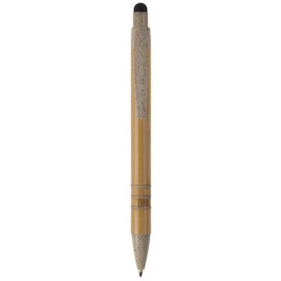 Kugelschreiber Bambus mit Touchpen und Weizenstroh Elementen