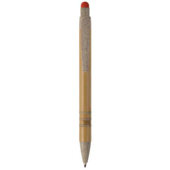 Kugelschreiber Bambus mit Touchpen und Weizenstroh Elementen