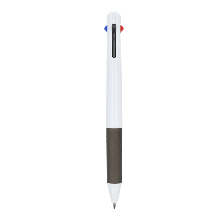 3-Farben-Stift mit Griffzone und Schlüsselband