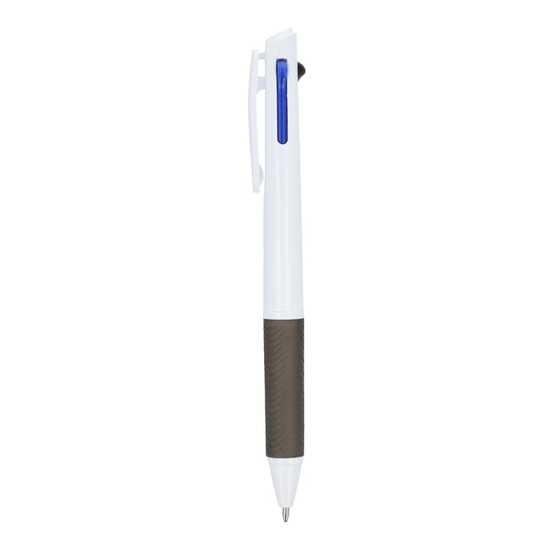 3-Farben-Stift mit Griffzone und Schlüsselband