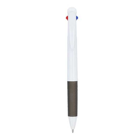 3-Farben-Stift mit Griffzone und Schlüsselband