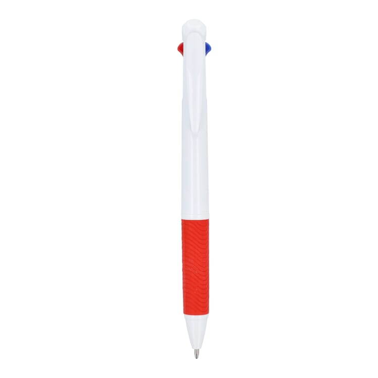 3-Farben-Stift mit Griffzone und Schlüsselband