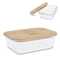Lunchbox aus Glas mit Bambusdeckel
