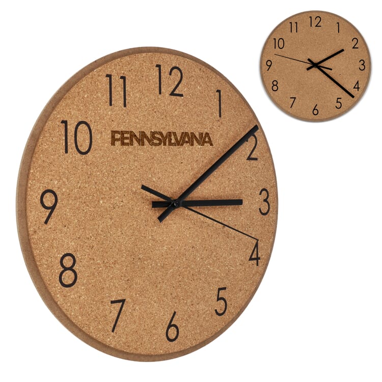 Wanduhr aus Kork