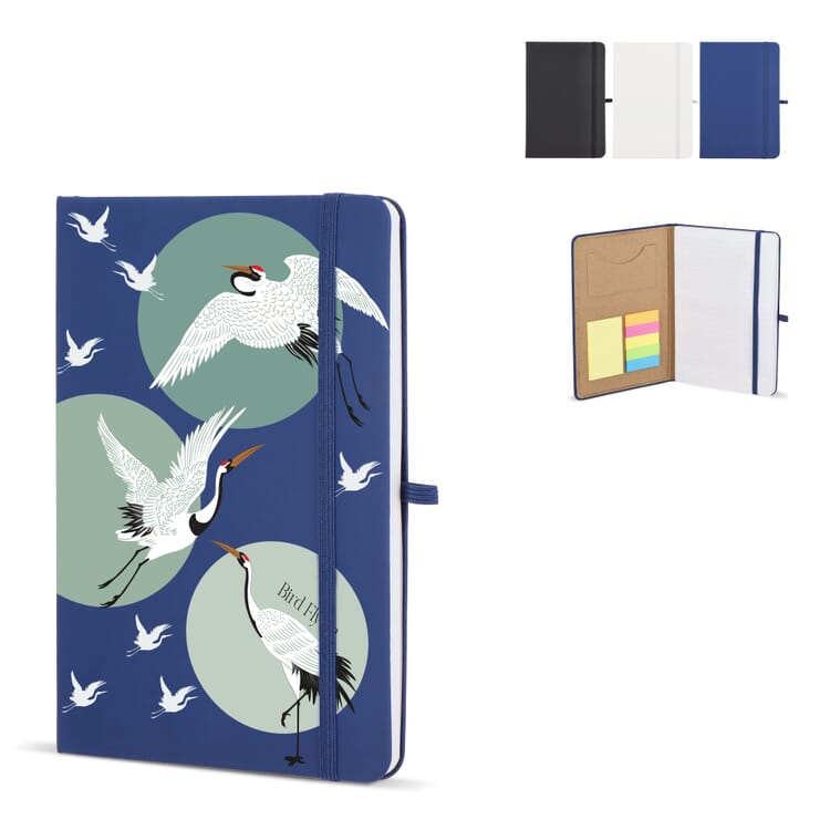 Notizbuch Olmo Hardcover PU A5 mit Haftnotizen