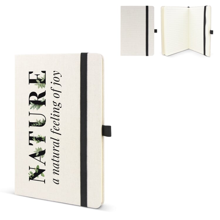 Notizbuch aus recycelter Baumwolle & R-PET A5