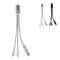 2-in-1-Ladekabel USB-A/C zu USB-C & Lightning Aluminium
