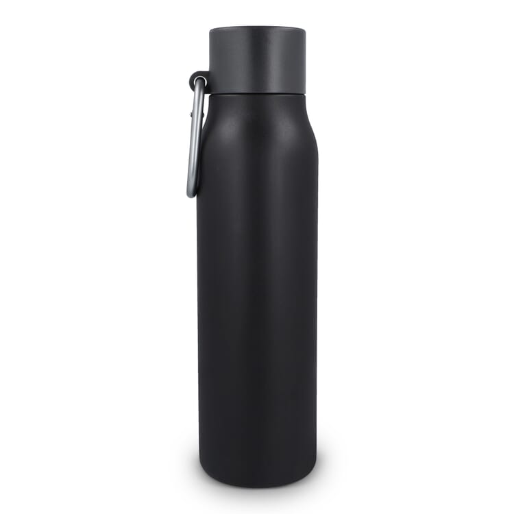 Karabiner mattierte Isolierflasche 600 ml