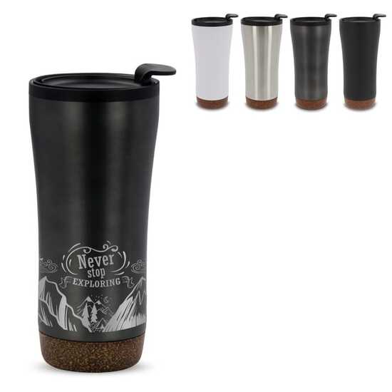 Doppelwandiger Becher mit einem Korkboden 480ml