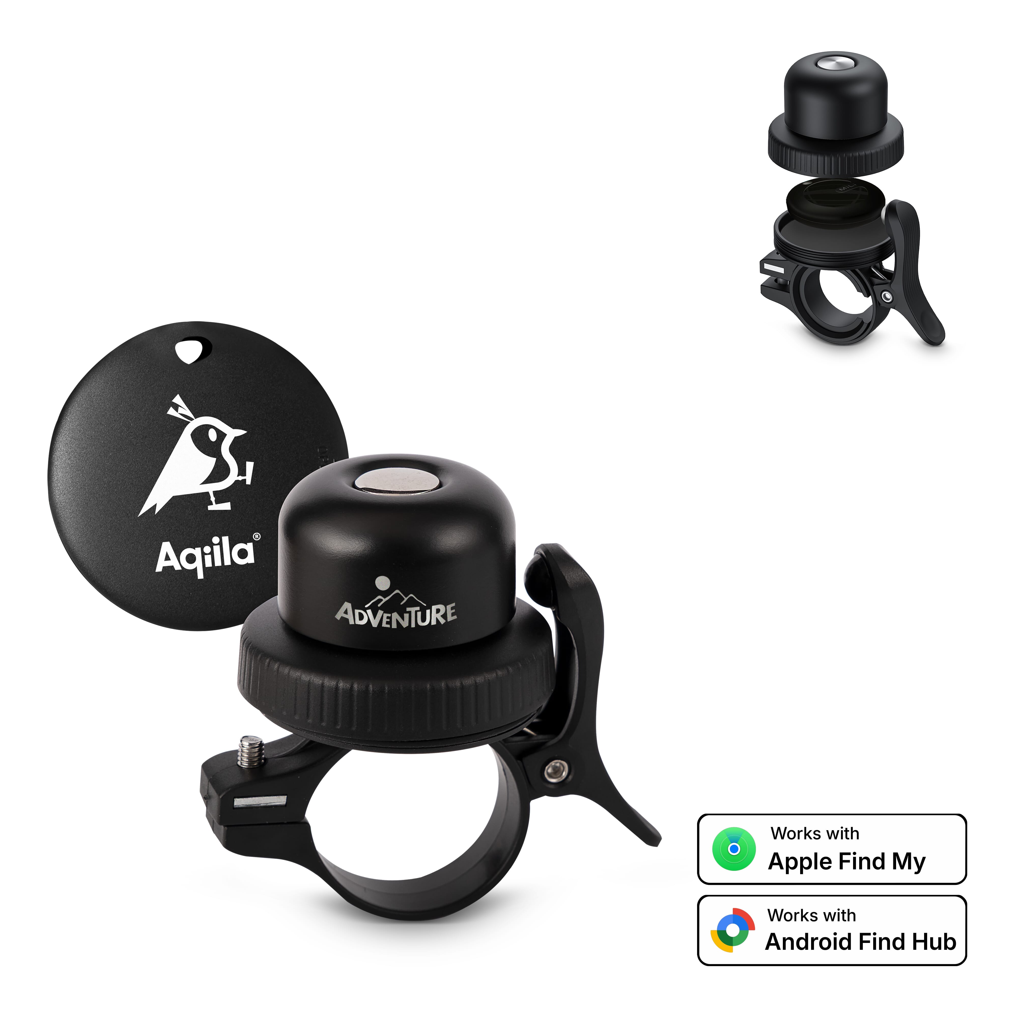 Aqiila Tagbird – Fahrradklingel mit wasserdichter Smartfinder