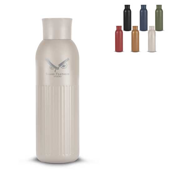 Sagaform Tekla Push Stahlisolierflasche mit Druckverschluss (recycelt) 500 ml