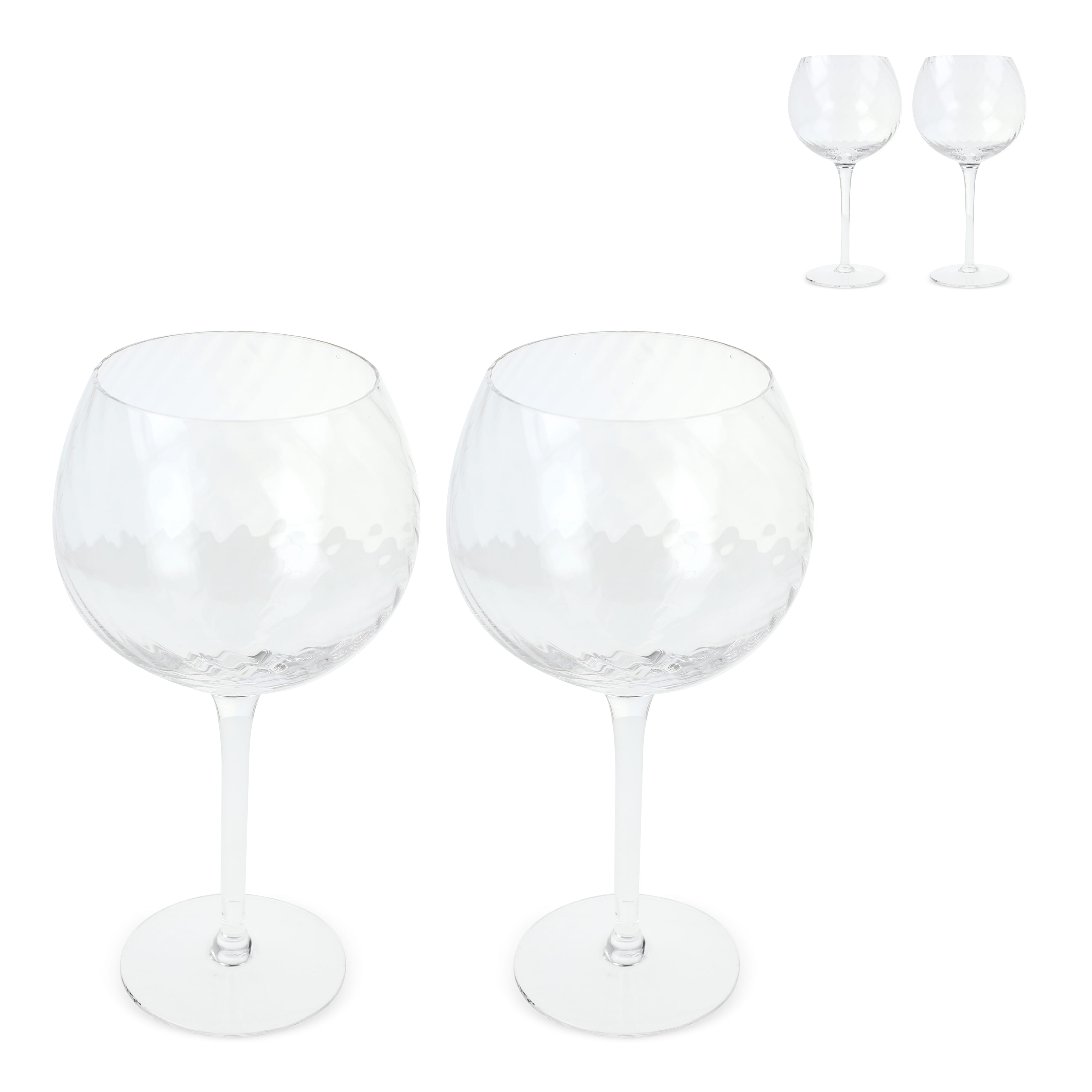 Byon Opacity 2er-Set Weingläser mit stilvollem Glasmuster 470ml