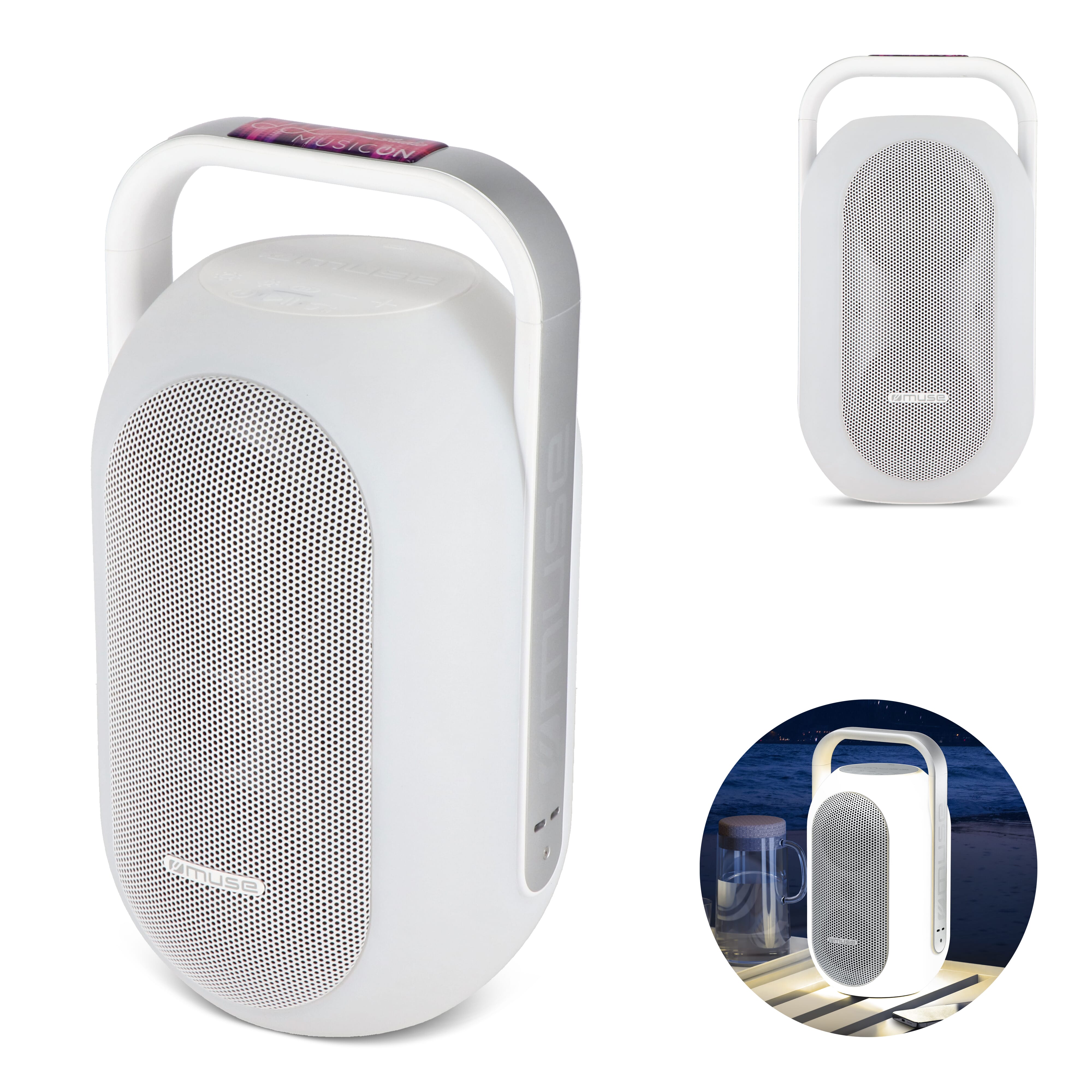 ML-625| Muse Ambient Light Bluetooth-Lautsprecher für den Innen-und Außenbereich