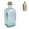 InSideOut Square Recycelte Glaswasserflasche ReuuZ mit Korkverschluss 1 l