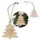 Baumförmiges Weihnachtsornament aus Holz