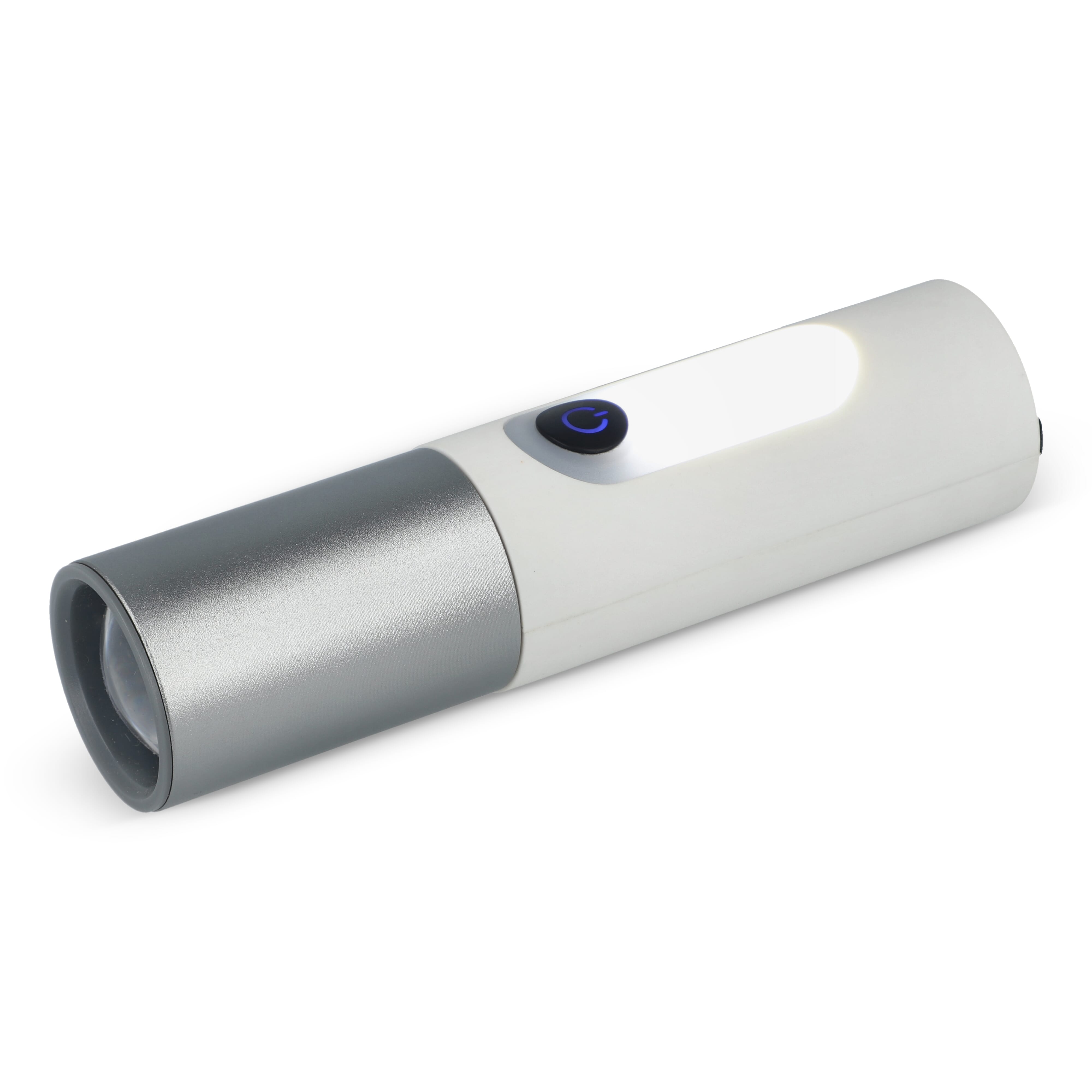 Wiederaufladbare 10-W-LED-Taschenlampe mit Zoomfunktion, 300 lm
