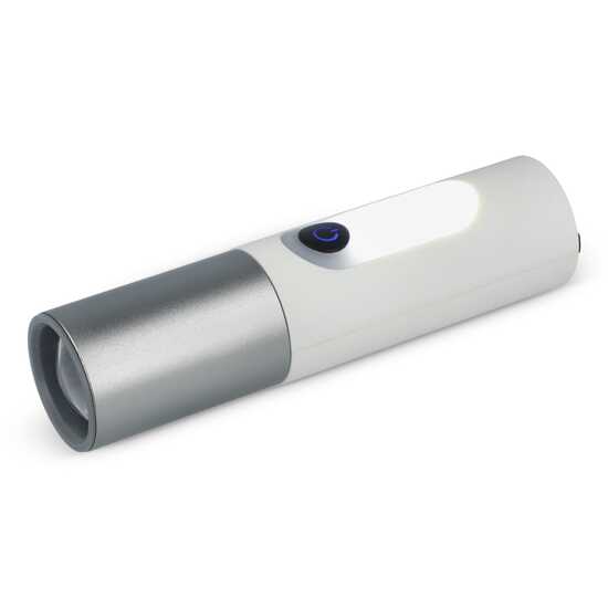Wiederaufladbare 10-W-LED-Taschenlampe mit Zoomfunktion, 300 lm