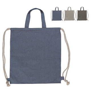 Tasche/Beutel mit Kordelzug aus recycelter Baumwolle 38x42cm
