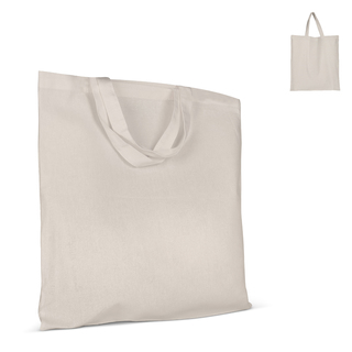 Tragetasche aus Baumwolle OEKO-TEX® 140g/m² 38x42cm kurze Henkel
