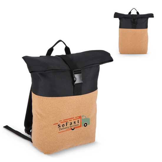 Rolltop-Rucksack Kork &amp; R-PET 18L