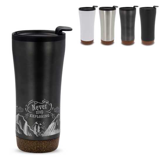 Doppelwandiger Becher mit einem Korkboden 480ml