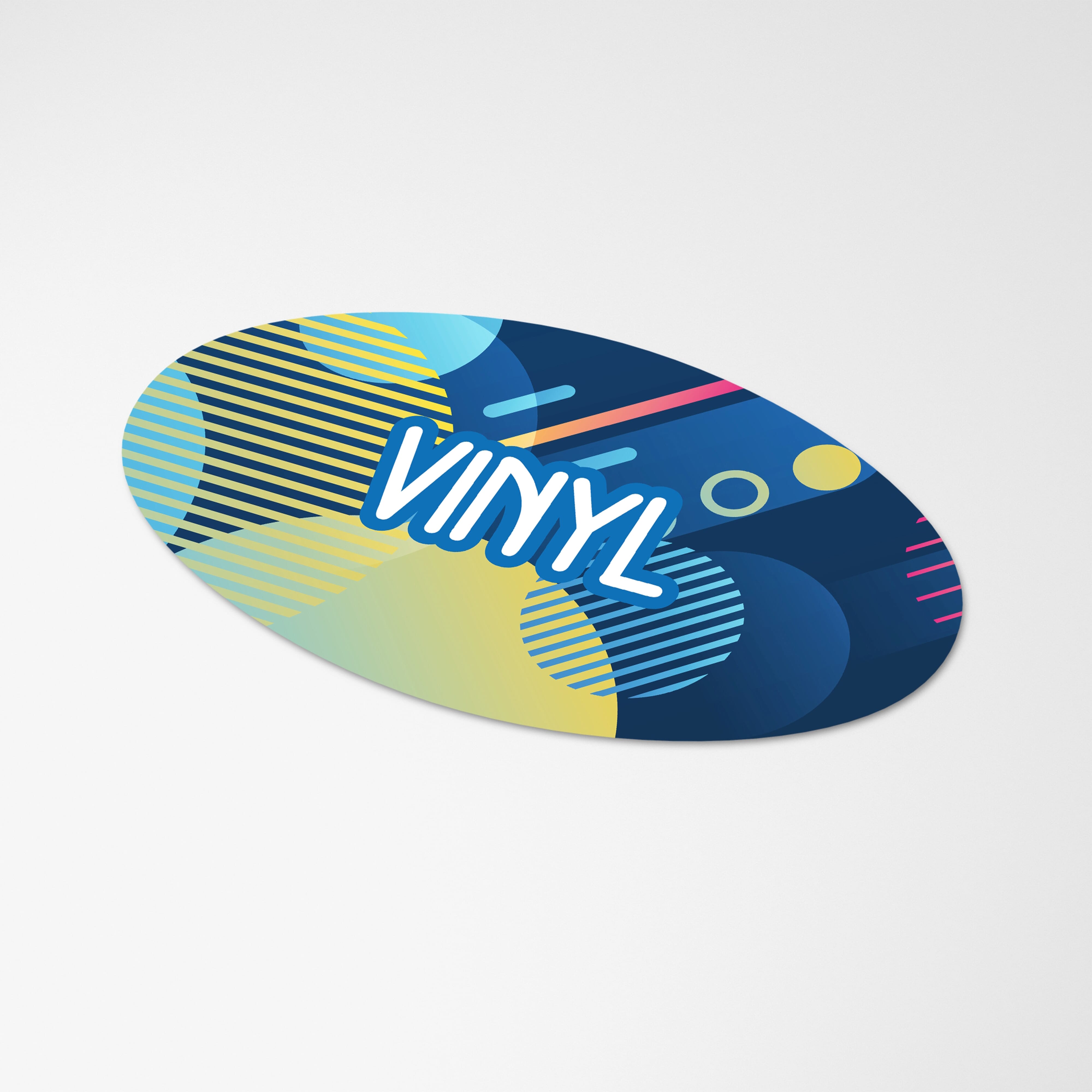 Vinyl Sticker Oval 60x35mm