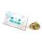 Metall Pin rechteckig 26x14mm