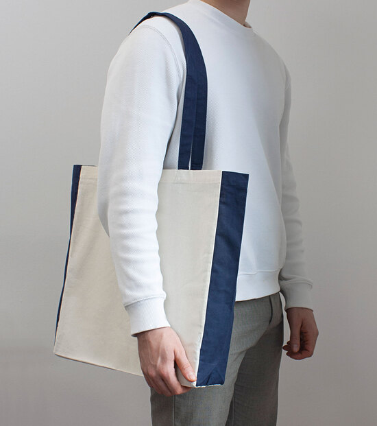 PALMA – Baumwolltasche mit Boden- Seitenfalte