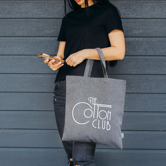 TRIER – Tragetasche aus schwerer, recycelter Baumwolle mit kurzen Henkeln