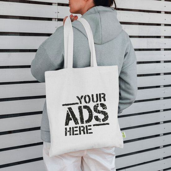 FREIBURG – Tragetasche aus schwerer, recycelter Baumwolle mit langen Henkeln