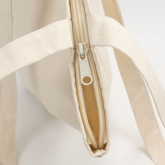 OTTAWA – Schwere Baumwolltasche mit Reißverschluss und langen Henkeln