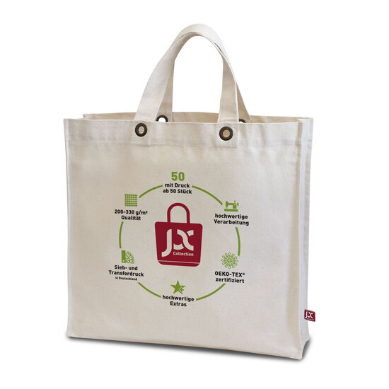 MACAU – Schwere Baumwolltasche mit kurzen Henkeln