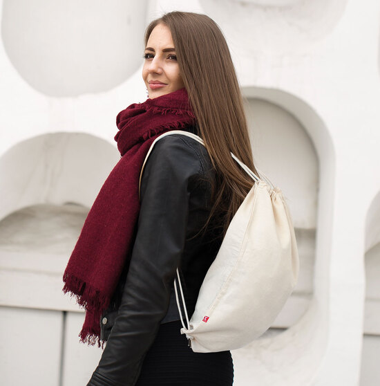 DURBAN – Schwerer Baumwollrucksack mit Kordelzug