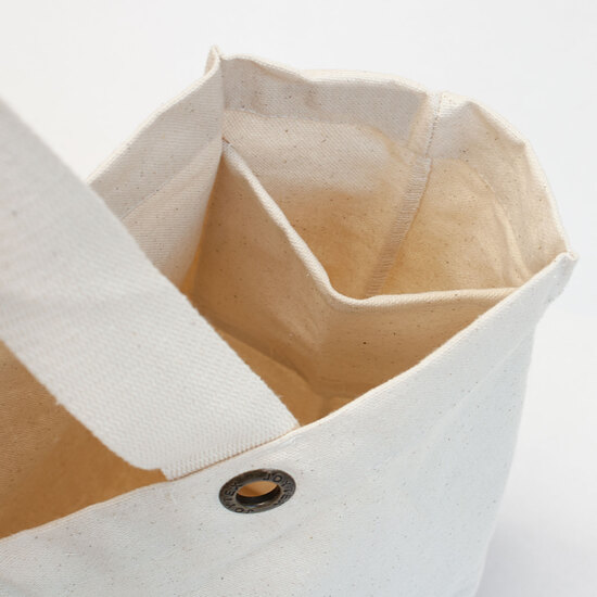 KALKUTTA – Schwere Baumwolltasche mit Bodenfalte