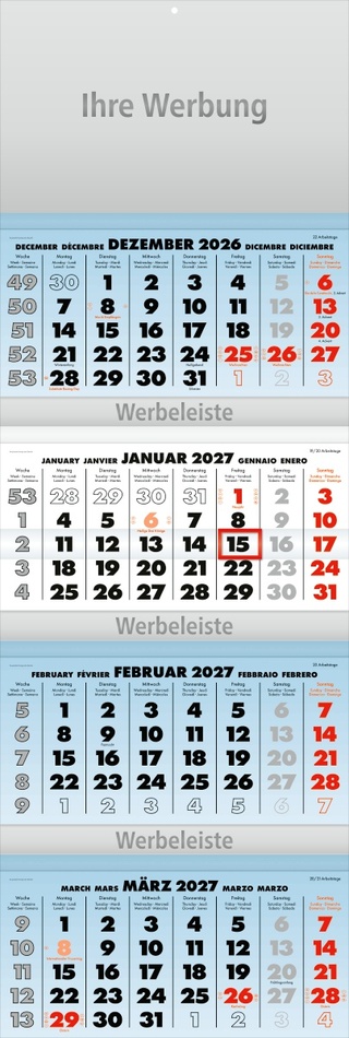 Viermonatsplaner Business-quattro blau