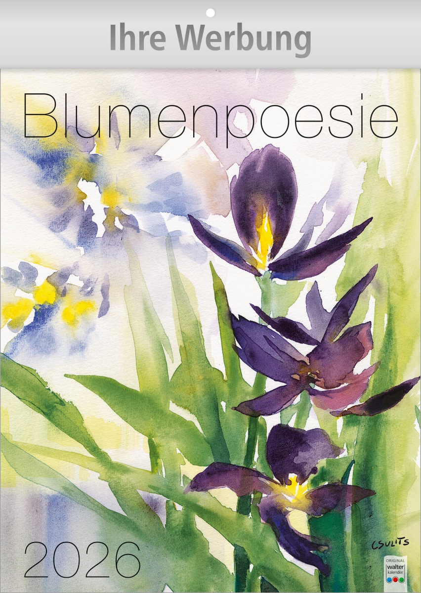 Blumen Aquarelle - Wandkalender