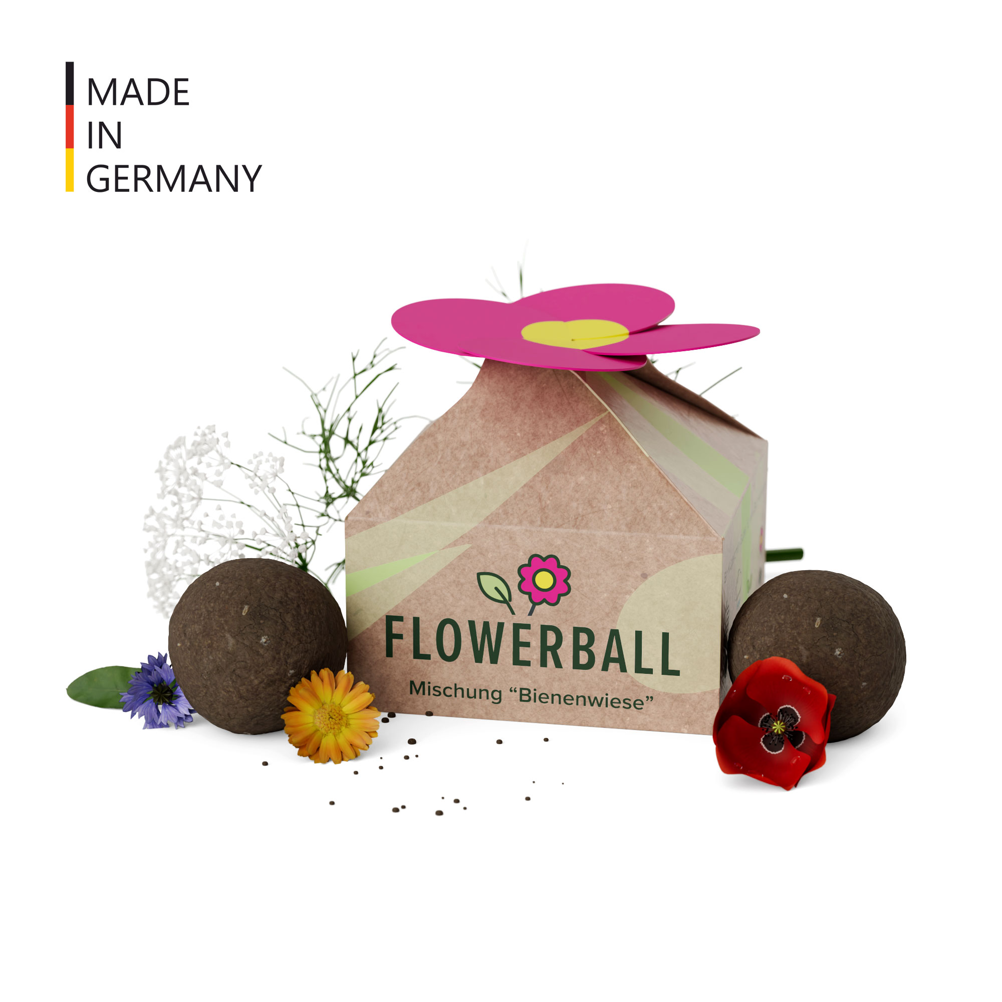 Seedbomb Set - Flower-Ball "Bienenwiese" - torffrei