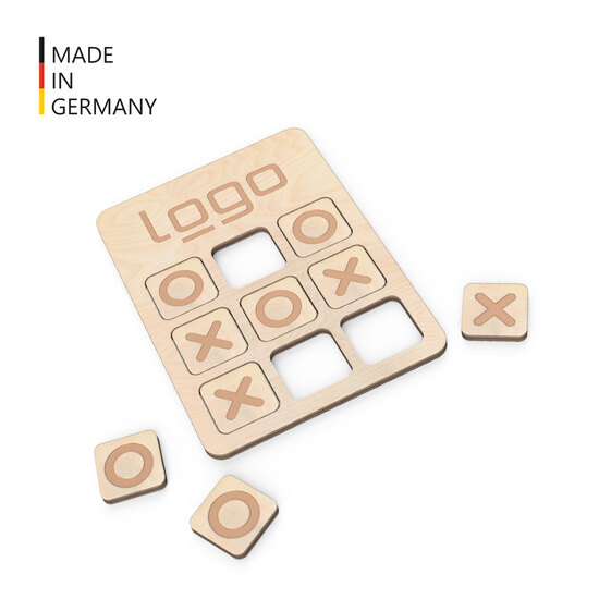 Tic-Tac-Toe  "Drei Gewinnt" (FSC® zertifiziert) inkl. Baumwollsäckchen