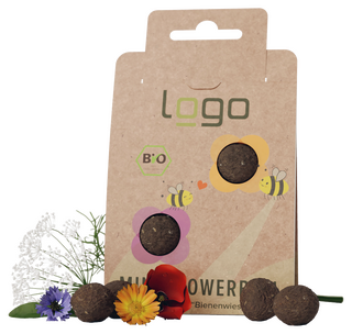 BIO-Mini-Seedbomb - Mini-Flower-Ball "Bienenweide" - torffrei