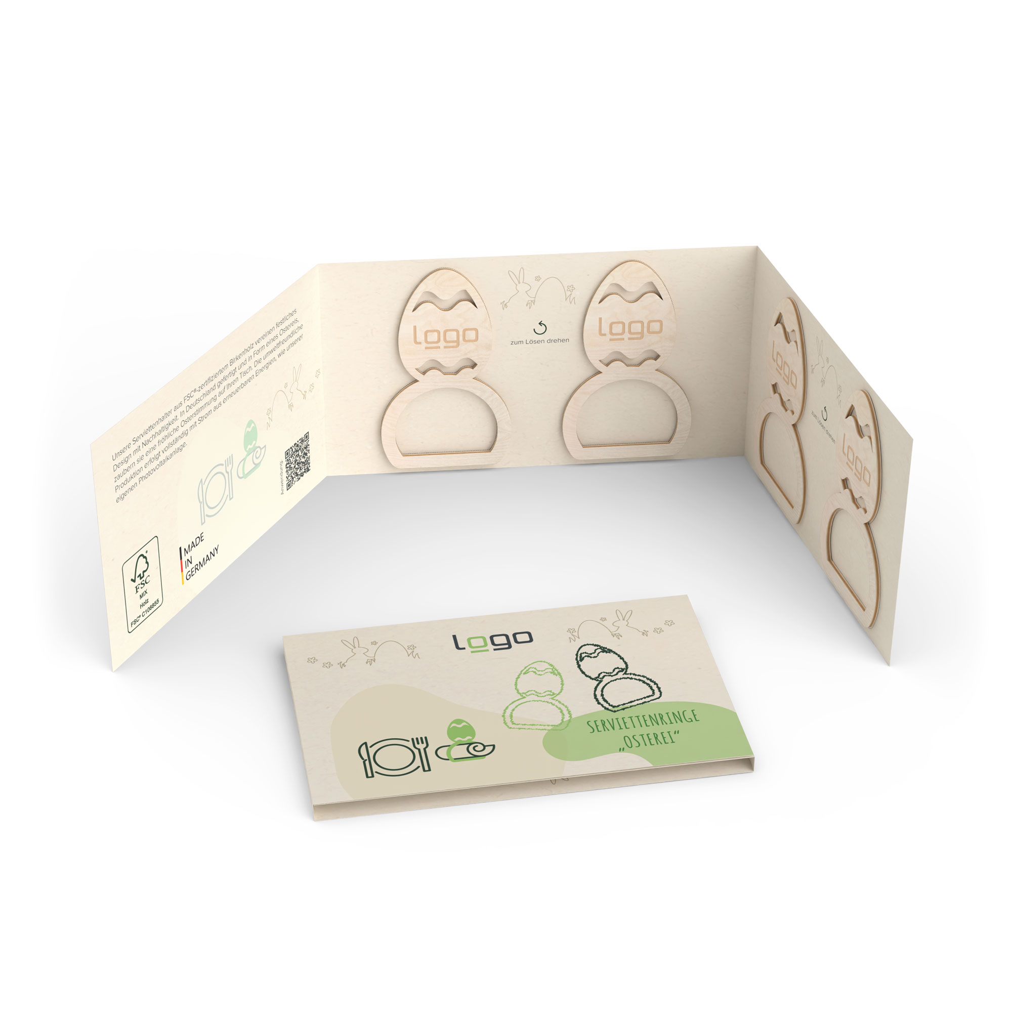 Serviettenring "Osterei" 4-er Set (FSC® zertifiziert)