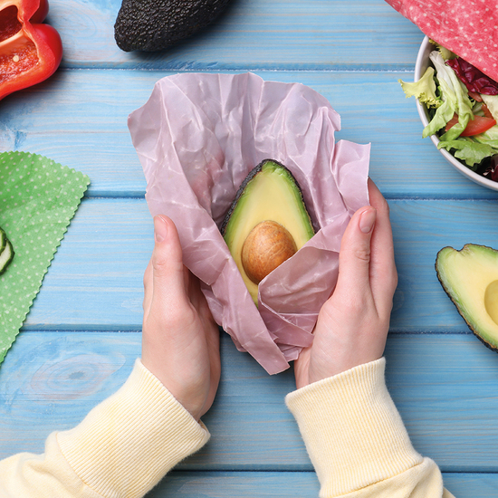 Bienenwachstuch S mit Banderole Wabi