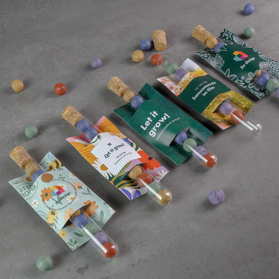 Samenmurmeln im Glas Timo