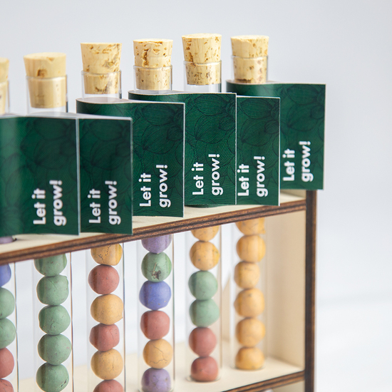 Samenmurmeln im Glas Timo