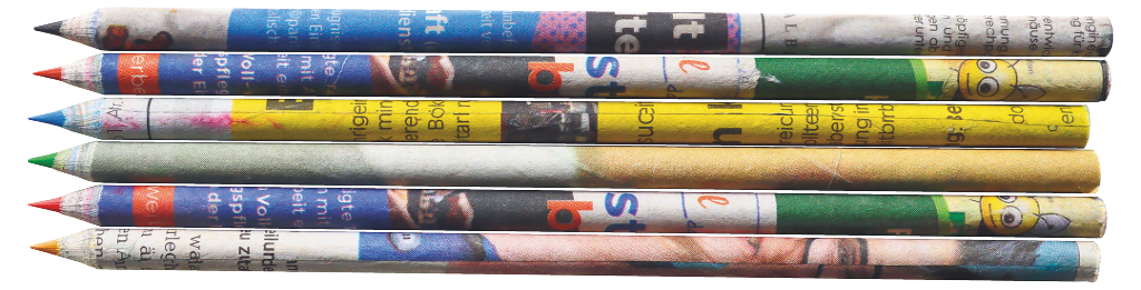 phil Zeitungsbleistift upcycling