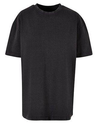 BY270 Build Your Brand Ladies Oversized Acid Wash Tee