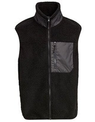 BY407 Build Your Brand Bonded Sherpa Vest