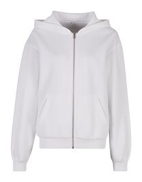 Build Your Brand Ladies Loose Fit Zip Hoody