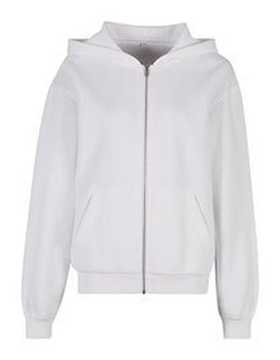 Build Your Brand Ladies Loose Fit Zip Hoody
