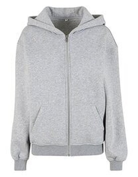 Build Your Brand Ladies Loose Fit Zip Hoody