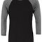 Unisex 3 / 4 Sleeve Baseball T-Shirt